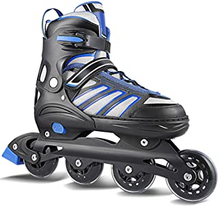 Hikole Inline Skates for Adult Women Youth - Adjustable Size 8-10.5 Rollerblades - Men Boy Fitness Breathable Switchable Roller Blades for Beginner-Intermediate