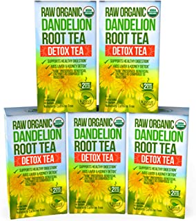 Dandelion Root Tea Detox Tea - Raw Organic Vitamin Rich Digestive - 5 Pack