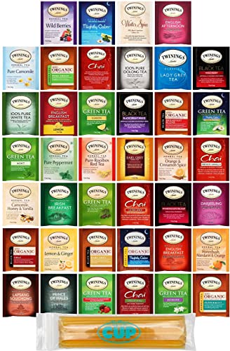 Twinings Assorted Tea Bags Variety Pack - 40 ct Hot Tea Sampler: Chamomile