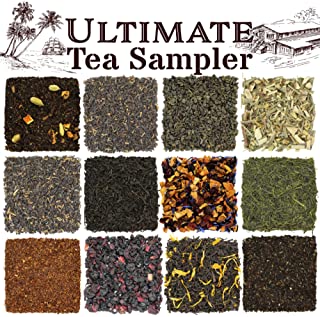 Solstice Loose Leaf Tea Ultimate Sampler Feat. 12 Teas; Sencha & Gunpowder Green Tea