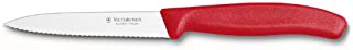 Victorinox 4 Inch Swiss Classic Paring Knife with Serrated Edge, Spear Point, Red