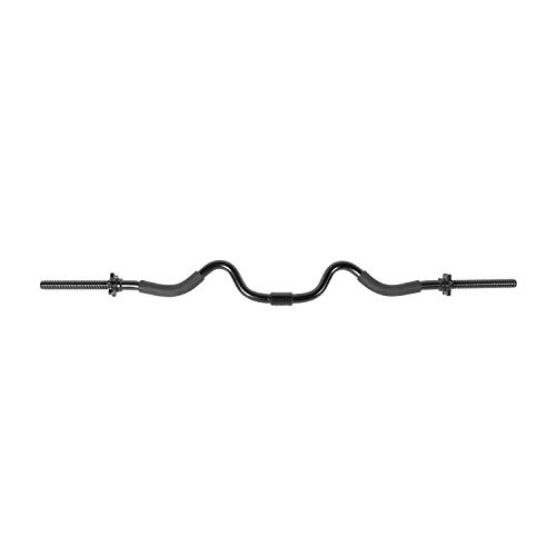 CAP Barbell RB-48T2B Super Curl Bar, Black, 48