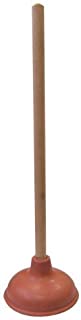 Supply Guru SG1976 Heavy Duty Force Cup Rubber Toilet Plunger with a Long Wooden Handle to Fix Clogged Toilets and Drains (18