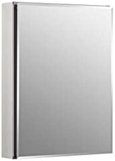 Kohler K-CB-CLC2026FS Frameless 20 Inch X 26 Inch Aluminum Bathroom Medicine Cabinet; Recess Or Surface Mount