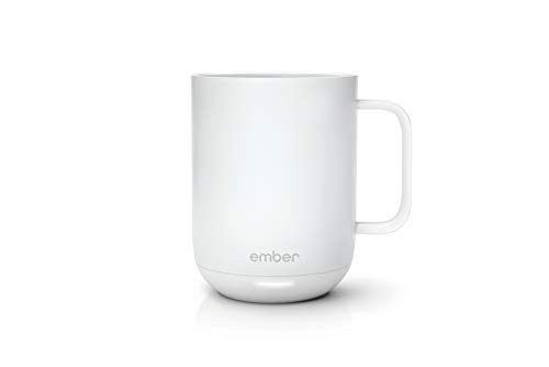 Ember Temperature Control Smart Mug, 10 Ounce, 1-hr Battery Life, White - App Controlled Heated Coffee Mug