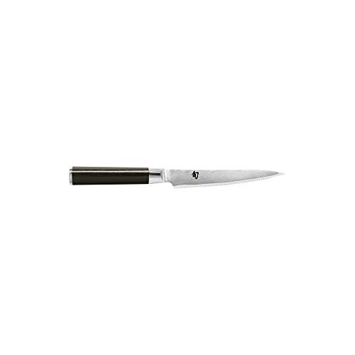 Shun Classic Knife, 6 Inch, Serrated Utility