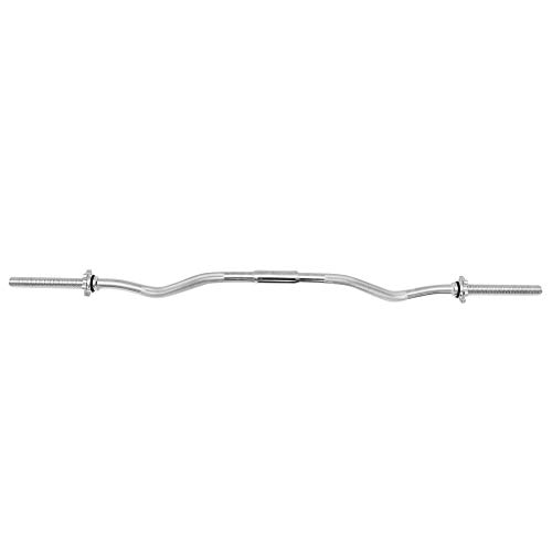 Onefa 1.2 M Small Curved Post, Curl Bar, Weight Lifting Curl Barbell Bar, Gym Exercise Workout, Barbell Dumbbell Curl Bar, Barbell Curl Bar, W Shape Barbell bar