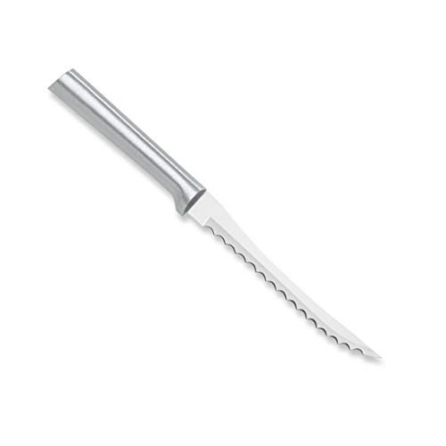 Rada Cutlery Tomato Slicing Knife  Stainless Steel Blade With Aluminum Handle Made in USA, 8-7/8 Inches