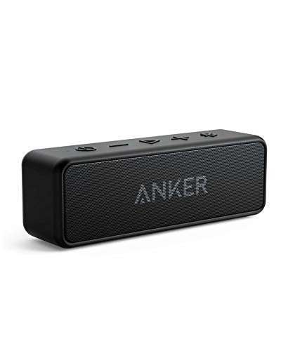 [Upgraded] Anker Soundcore 2 Portable Bluetooth Speaker with 12W Stereo Sound, Bluetooth 5, Bassup, IPX7 Waterproof, 24-Hour Playtime, Wireless Stereo Pairing, Speaker for Home, Outdoors, Travel