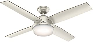 HUNTER 59450 Indoor / Outdoor Ceiling Fan with LED Light and Remote Control, 52