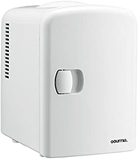 Gourmia GMF600 Thermoelectric Mini Fridge Cooler and Warmer - 4 Liter/ 6 Can - For Home,Office, Car, Dorm or Boat - Compact & Portable - AC & DC Power Cords - White