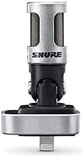 Shure MV88 Portable iOS Microphone for iPhone/iPad/iPod via Lightning Connector, Professional-Quality Sound, Digital Stereo Condenser Mic for Vloggers, Filmmakers, Music Makers & Journalists