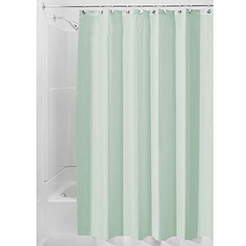 iDesign Fabric Shower Curtain, Mold- and Mildew-Resistant Water-Repellent Bath Liner for Master Bathroom, Kid's Bathroom, Guest Bathroom, 72