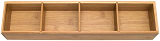 Lipper International 8884 Bamboo Wood 4-Part Drawer Organizer with Removable Dividers, 17-1/2