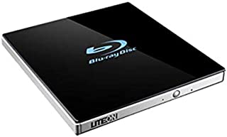 Lite-On 24x Ultra-Slim Portable USB 3.0 Blu-Ray UHD/DVD Writer Optical Drive EB1 - Supports BDXL/BD/DVD/CD/UHD/M-Disc - Bonus CyberLink Media Suite 10 Windows Software
