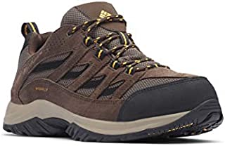 Columbia Men's Crestwood Waterproof Hiking Boot, mud, squash, 11.5 Wide US