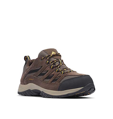 Columbia Men's Crestwood Waterproof Hiking Boot, mud, squash, 11.5 Wide US