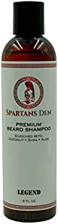 Spartans Den Premium Beard Shampoo 8 Ounce - Best Beard Wash To Fight Dandruff and Itchiness, Soften, Cleanse and Promote Beard Growth - Legend Scent