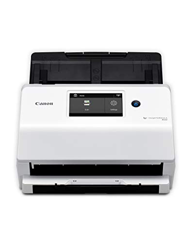 Canon imageFORMULA R50 Office Document Scanner for PC and Mac - Color Duplex Scanning - Connect with USB Cable or Wi-Fi Network - LCD Touchscreen - Auto Document Feeder - Easy Setup - (4823C001AA)