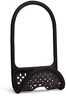 Umbra Sling Flexible Sponge Holder Kitchen Sink Accessory, Single-Sided, Black