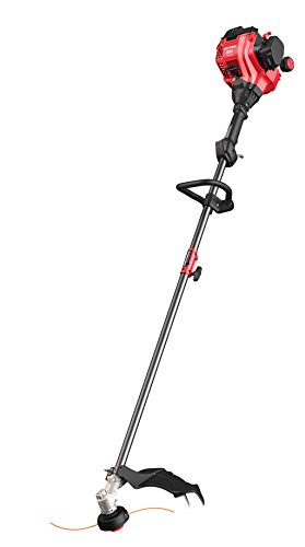 Craftsman WS205 25cc 2-Cycle 17-Inch Straight Shaft Gas Powered String Trimmer and Brushcutter Handheld Weed Wacker with Attachment Capabilities for Lawn Care, Liberty Red