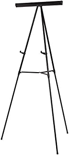 AmazonBasics Presentation Display Easel Stand, Adjustable Height Telescope Tripod, Black