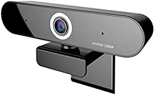 Full 1080P Webcam, Auto Focus Computer Camera, Face Cam with Dual Microphone for PC, Laptops and Desktop,90 Degrees Extended View