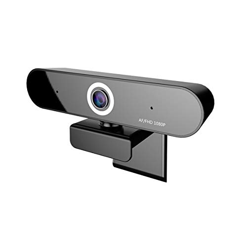 Full 1080P Webcam, Auto Focus Computer Camera, Face Cam with Dual Microphone for PC, Laptops and Desktop,90 Degrees Extended View