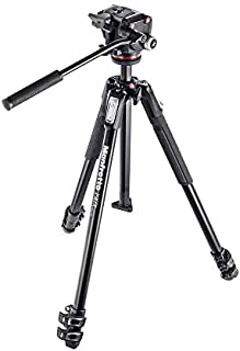 Manfrotto MK190X3-2W Aluminum 3-Section Tripod Kit with XPRO Fluid Head ,Black