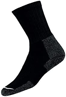 Thorlos Unisex KX Hiking Thick Padded Crew Sock, Black, Medium