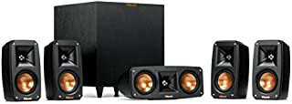 Klipsch Reference Theater Pack 5.1 Channel Surround Sound System, Wireless High Fidelity Subwoofer, Wall Mountable Design, Spmor Mouse Pad