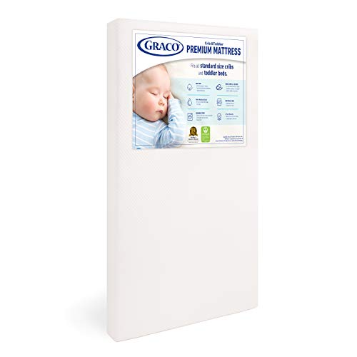 Graco Premium Foam Crib and Toddler Mattress in a Box  GREENGUARD Gold Certified, Non-Toxic, Breathable, Removable Washable Water Resistant Outer Cover