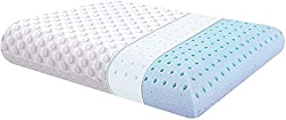 Milemont Ventilated Gel Memory Foam Pillow, Bed Pillows for Sleeping, Neck Support for Back, Stomach, Side Sleepers, CertiPUR-US, Standard Size