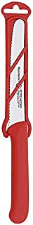 Messermeister Handcrafted Serrated Tomato Knife with Matching Sheath, Red, 4.5-Inch