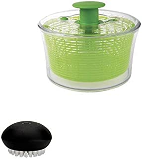 OXO salad spinner and vegetable brush bundle