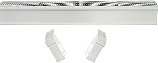 Baseboard Heat Covers, Baseboard Heater Cover WITH End Caps (Left and Right) | Hot Water Heating Cover Enclosure, Direct Replacement Kit for Slant Fin - Rust Proof/Energy Efficient - 6' White