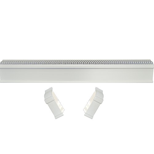 Baseboard Heat Covers, Baseboard Heater Cover WITH End Caps (Left and Right) | Hot Water Heating Cover Enclosure, Direct Replacement Kit for Slant Fin - Rust Proof/Energy Efficient - 6' White