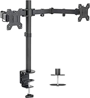 VIVO Dual LCD Monitor Desk Mount Stand Heavy Duty Fully Adjustable fits 2 /Two Screens up to 27