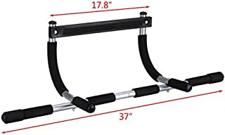 Garneck Upper Body Workout Bar Pull-Up Bar Multi-Grip Lite Chin-Up Bar Horizontal Bar Exercise Heavy Duty Doorway Trainer for Home Gym