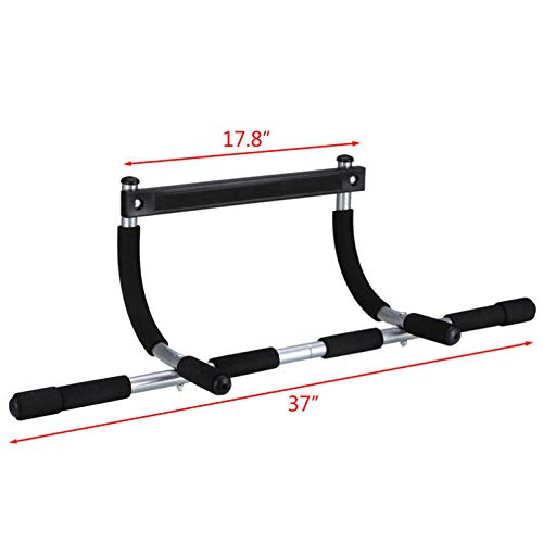 Garneck Upper Body Workout Bar Pull-Up Bar Multi-Grip Lite Chin-Up Bar Horizontal Bar Exercise Heavy Duty Doorway Trainer for Home Gym