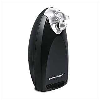 Hamilton Beach Classic Chrome Heavyweight Electric Automatic Can Opener with SureCut Patented Technology, Knife Sharpener, Cord Storage, Black (76380Z)