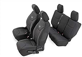 Rough Country Neoprene Seat Covers (fits) 2011-2012 Jeep Wrangler 4DR | Water Resistant | 1st/2nd Row | 91003