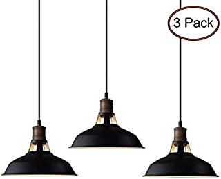 CLAXY Ecopower Industrial Metal Barn Pendant Light 3 Pack