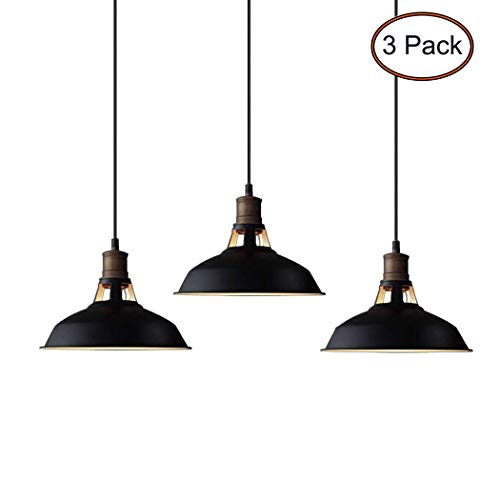 CLAXY Ecopower Industrial Metal Barn Pendant Light 3 Pack