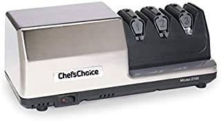 Chef'sChoice Commercial EdgeSelect Diamond Hone Electric Kitchen Knife Sharpener NSF Approved, 3-Stage, Silver