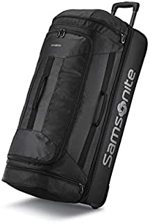 Samsonite Andante 2 Drop Bottom Wheeled Rolling Duffel Bag, All Black, 32-Inch