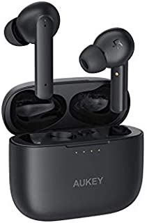 AUKEY True Wireless Earbuds Active Noise Cancelling Bluetooth 5, with 4 Built-in Mics for Clear Calls, USB-C Quick Charge, 35-Hour Playtime, IPX5 Waterproof