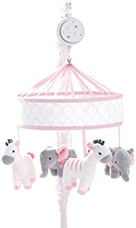 Just Born Dream Musical Mobile, Pink, Grey Giraffe, Elephant, One Size