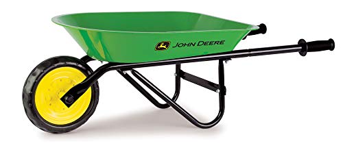 John Deere Steel Wheelbarrow for Kids, Green