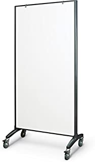 Best-Rite 62406 Trek Mobile Double Sided Dry Erase Whiteboard Easel Room Divider, 65